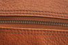 Authentic Burberrys Vintage Leather Hand Boston Bag Purse Brown 1457K