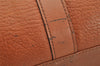 Authentic Burberrys Vintage Leather Hand Boston Bag Purse Brown 1457K