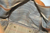 Authentic Burberrys Vintage Leather Hand Boston Bag Purse Brown 1457K