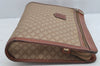 Authentic CELINE Macadam Blason Pattern Clutch Hand Bag PVC Leather Brown 1458K