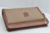 Authentic CELINE Macadam Blason Pattern Clutch Hand Bag PVC Leather Brown 1458K