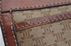 Authentic CELINE Macadam Blason Pattern Clutch Hand Bag PVC Leather Brown 1458K