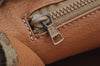 Authentic CELINE Macadam Blason Pattern Clutch Hand Bag PVC Leather Brown 1458K