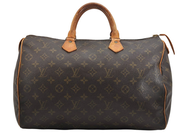 Authentic Louis Vuitton Monogram Speedy 35 Hand Boston Bag M41524 LV 1459K