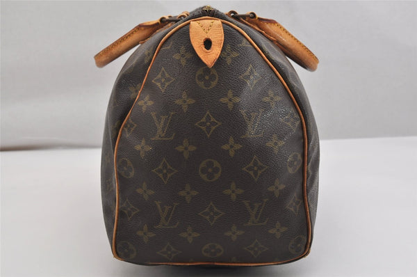 Authentic Louis Vuitton Monogram Speedy 35 Hand Boston Bag M41524 LV 1459K