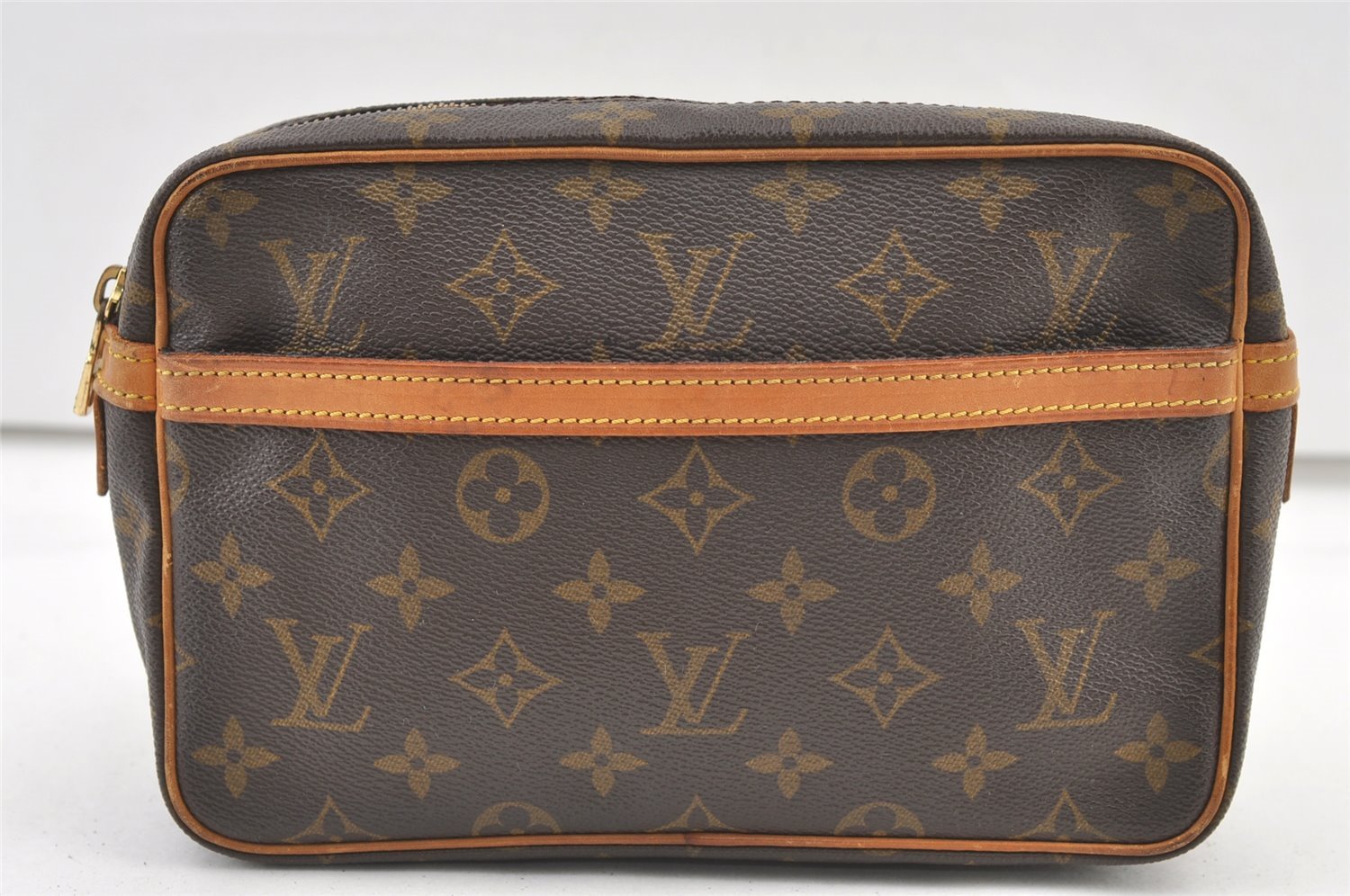 Authentic Louis Vuitton Monogram Compiegne 23 Clutch Hand Bag M51847 LV 1460K