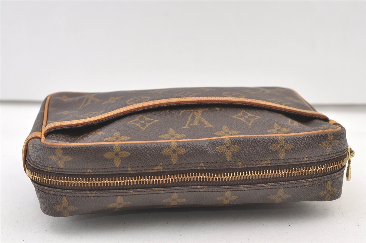 Authentic Louis Vuitton Monogram Compiegne 23 Clutch Hand Bag M51847 LV 1460K