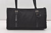 Authentic PRADA Vintage Nylon Tessuto Leather Shoulder Bag Purse Black 1461J