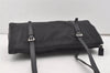 Authentic PRADA Vintage Nylon Tessuto Leather Shoulder Bag Purse Black 1461J