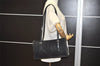 Authentic PRADA Vintage Nylon Tessuto Leather Shoulder Bag Purse Black 1461J