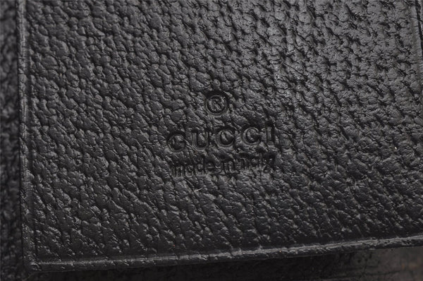 Auth GUCCI Web Sherry Line 6 Hooks Key Case GG Canvas Leather 181673 Black 1462J