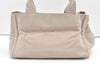 Authentic PRADA Vintage Canapa M Denim 2Way Shoulder Hand Bag Beige 1462K