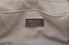 Authentic PRADA Vintage Canapa M Denim 2Way Shoulder Hand Bag Beige 1462K