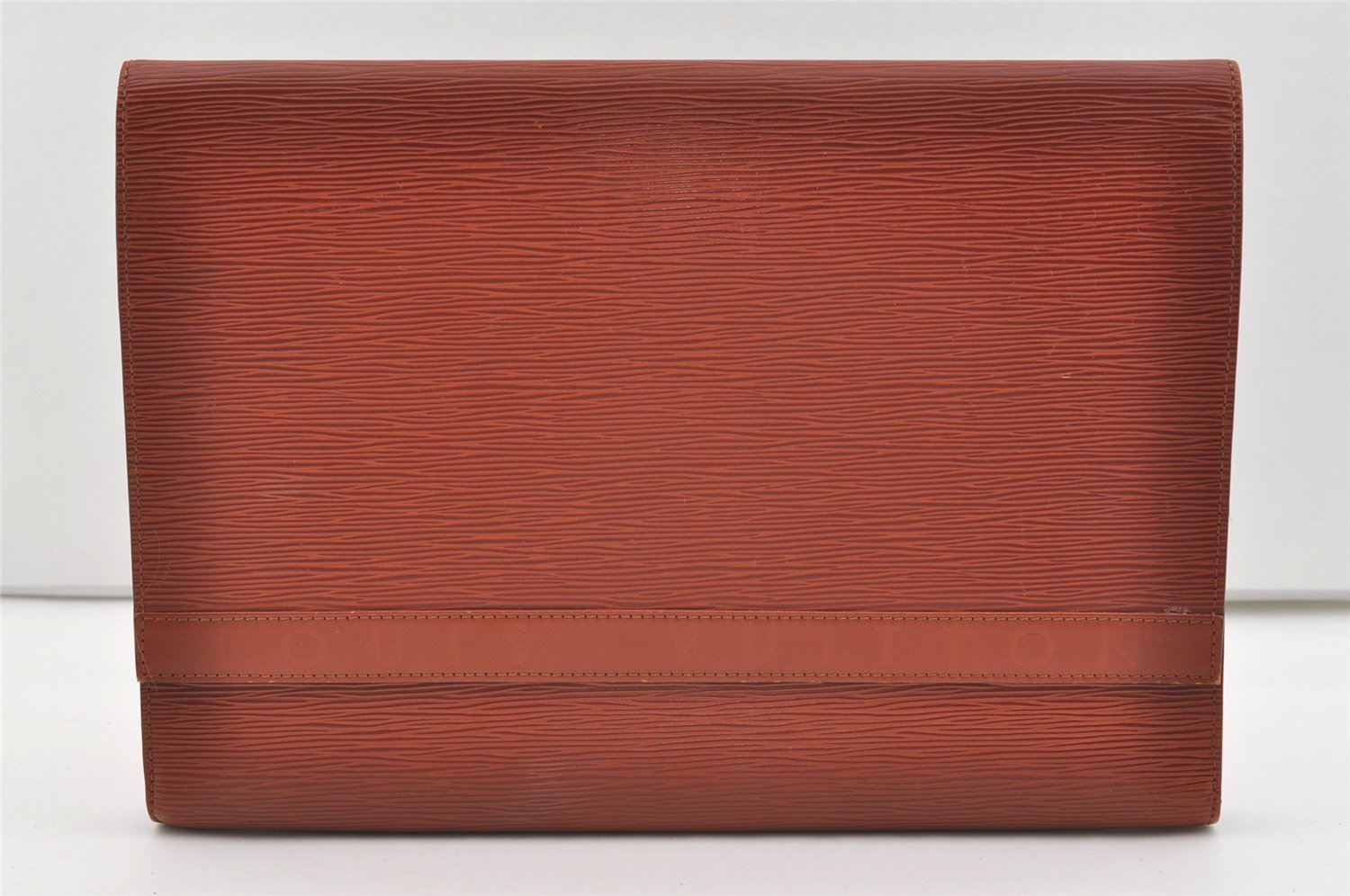 Authentic Louis Vuitton Epi Pochette Enveloppe Document Case M52583 Brown 1465J