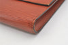 Authentic Louis Vuitton Epi Pochette Enveloppe Document Case M52583 Brown 1465J