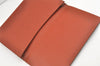 Authentic Louis Vuitton Epi Pochette Enveloppe Document Case M52583 Brown 1465J