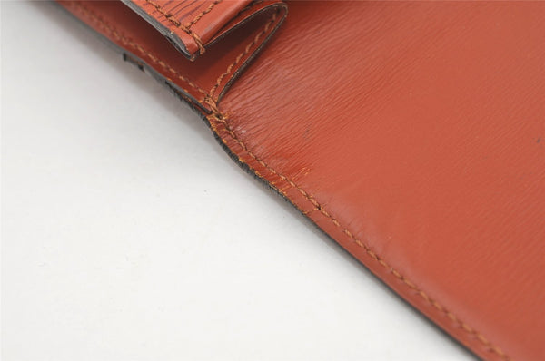 Authentic Louis Vuitton Epi Pochette Enveloppe Document Case M52583 Brown 1465J