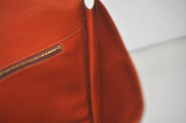 Authentic Louis Vuitton Epi Pochette Enveloppe Document Case M52583 Brown 1465J