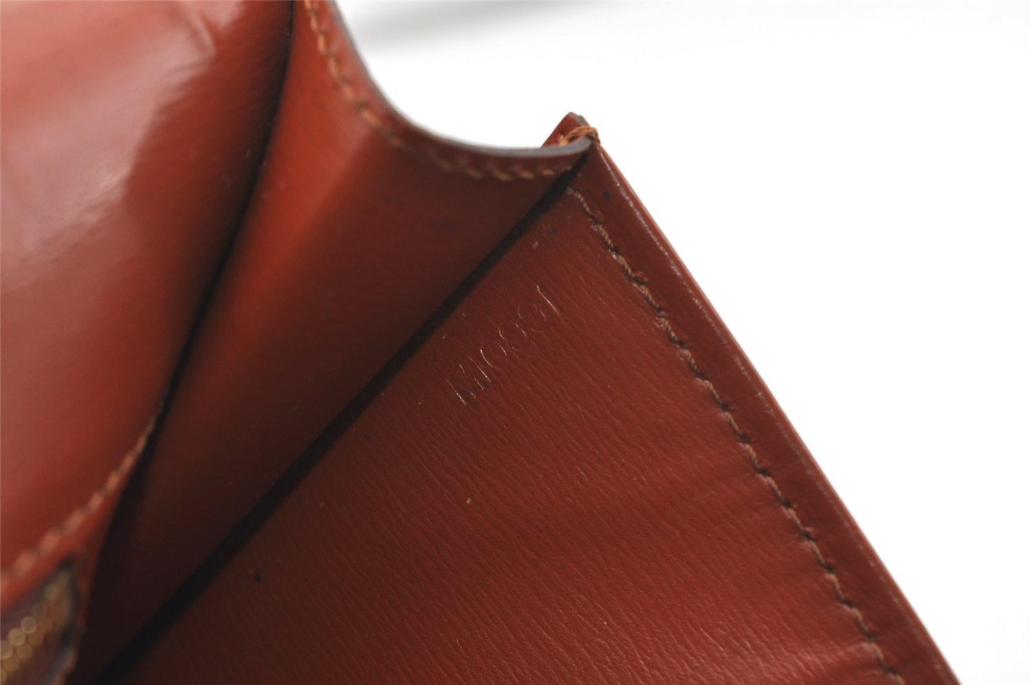 Authentic Louis Vuitton Epi Pochette Enveloppe Document Case M52583 Brown 1465J