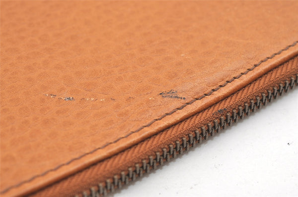 Authentic Burberrys Vintage Leather Clutch Documents PC Case Brown 1468K