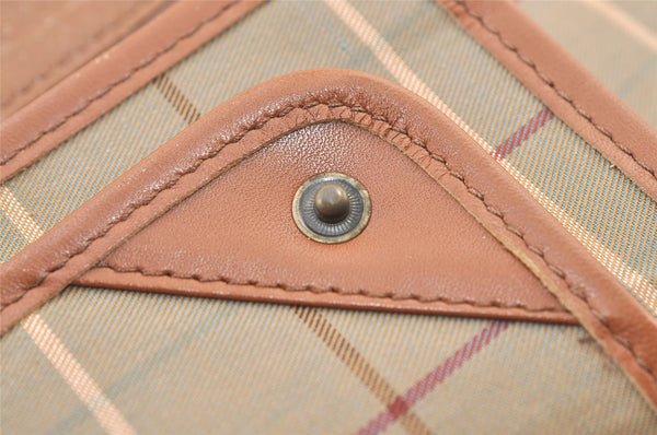 Authentic Burberrys Vintage Leather Clutch Documents PC Case Brown 1468K