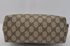 Authentic GUCCI Vintage Clutch Hand Bag Purse GG PVC Leather Brown 1469J