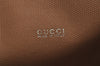 Authentic GUCCI Vintage Clutch Hand Bag Purse GG PVC Leather Brown 1469J
