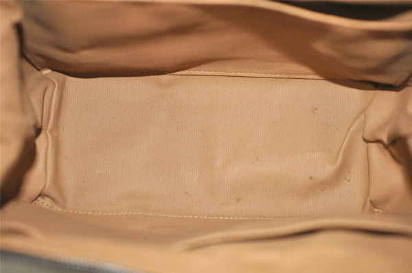 Authentic GUCCI Vintage Clutch Hand Bag Purse GG PVC Leather Brown 1469J