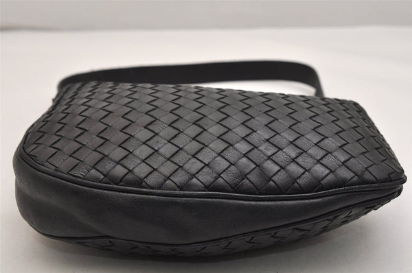 Authentic BOTTEGA VENETA Intrecciato Leather Shoulder Cross Body Bag Black 1469K