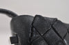 Authentic BOTTEGA VENETA Intrecciato Leather Shoulder Cross Body Bag Black 1469K