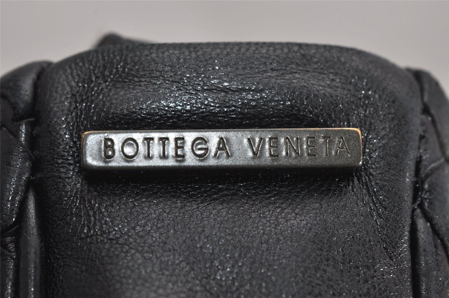 Authentic BOTTEGA VENETA Intrecciato Leather Shoulder Cross Body Bag Black 1469K