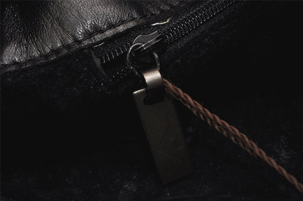 Authentic BOTTEGA VENETA Intrecciato Leather Shoulder Cross Body Bag Black 1469K