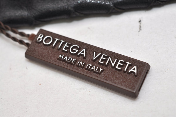 Authentic BOTTEGA VENETA Intrecciato Leather Shoulder Cross Body Bag Black 1469K