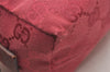 Authentic GUCCI Vintage Pouch Purse GG Canvas Leather 29595 Pink 1470J