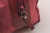 Authentic GUCCI Vintage Pouch Purse GG Canvas Leather 29595 Pink 1470J