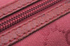 Authentic GUCCI Vintage Pouch Purse GG Canvas Leather 29595 Pink 1470J