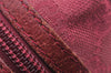 Authentic GUCCI Vintage Pouch Purse GG Canvas Leather 29595 Pink 1470J
