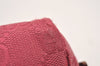 Authentic GUCCI Vintage Pouch Purse GG Canvas Leather 29595 Pink 1470J