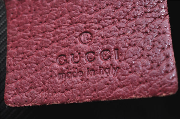 Authentic GUCCI Vintage Pouch Purse GG Canvas Leather 29595 Pink 1470J