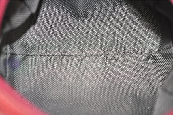 Authentic GUCCI Vintage Pouch Purse GG Canvas Leather 29595 Pink 1470J