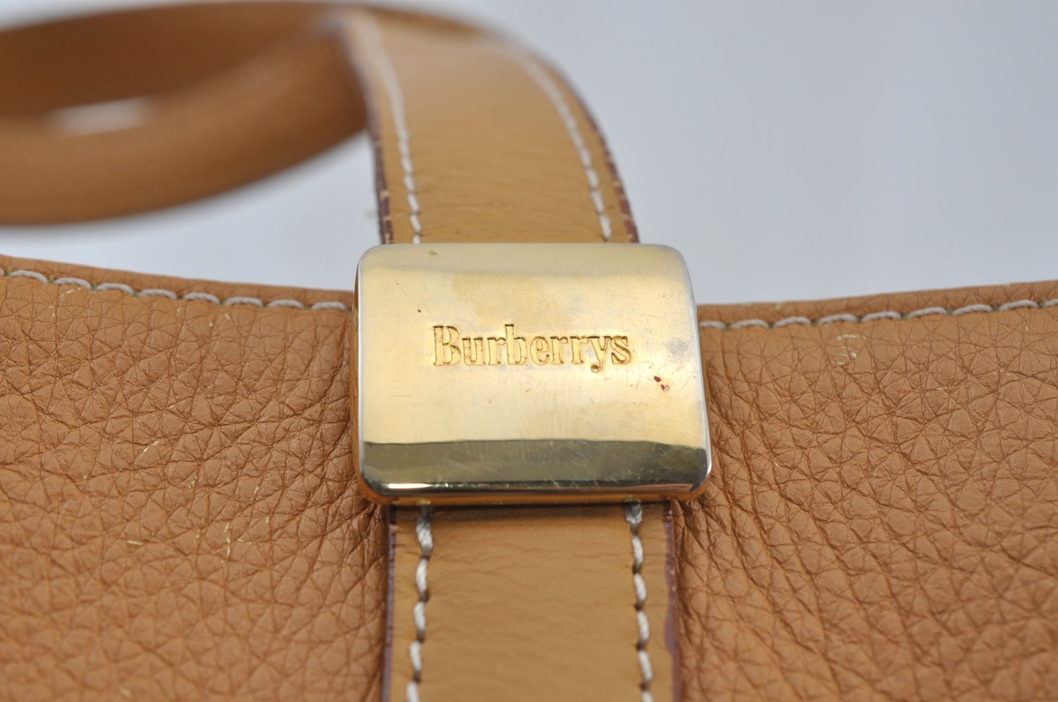 Authentic BURBERRY Vintage Leather Shoulder Hand Bag Brown 1470K