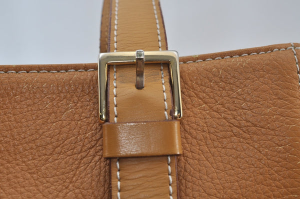 Authentic BURBERRY Vintage Leather Shoulder Hand Bag Brown 1470K