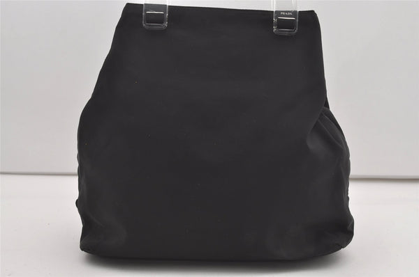 Authentic PRADA Vintage Nylon Tessuto Plastic Tote Hand Bag Purse Black 1471J