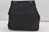 Authentic PRADA Vintage Nylon Tessuto Plastic Tote Hand Bag Purse Black 1471J