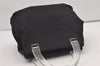 Authentic PRADA Vintage Nylon Tessuto Plastic Tote Hand Bag Purse Black 1471J