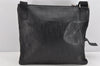 Authentic Christian Dior Trotter Shoulder Cross Body Bag PVC Leather Black 1471K
