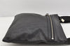 Authentic Christian Dior Trotter Shoulder Cross Body Bag PVC Leather Black 1471K
