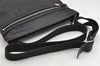 Authentic Christian Dior Trotter Shoulder Cross Body Bag PVC Leather Black 1471K