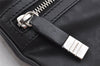 Authentic Christian Dior Trotter Shoulder Cross Body Bag PVC Leather Black 1471K