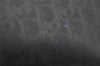 Authentic Christian Dior Trotter Shoulder Cross Body Bag PVC Leather Black 1471K